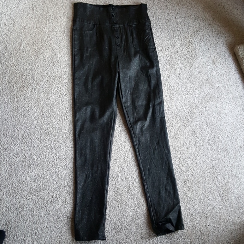 High Waisted Leather Pants
